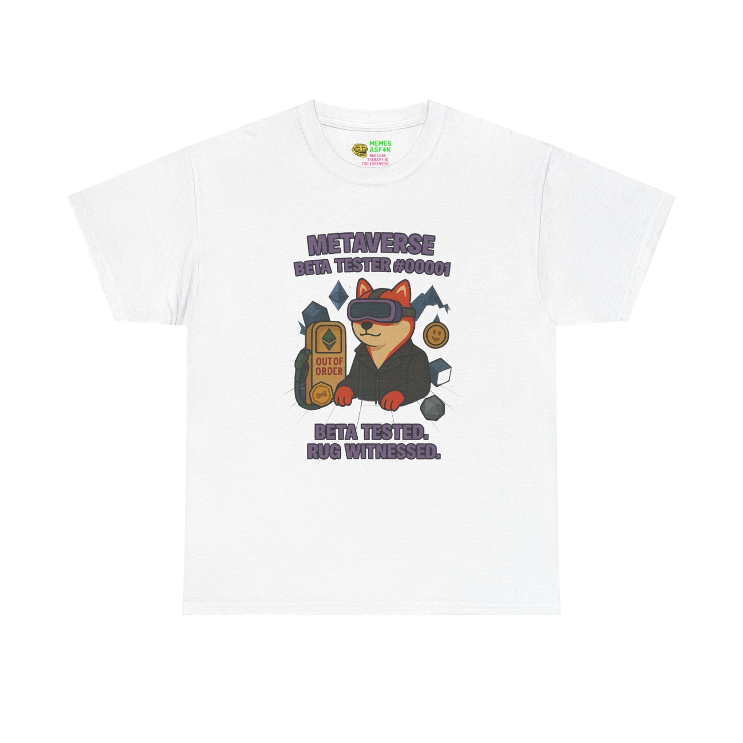 SHIB/ “Metaverse Beta Tester #0001” Heavy Cotton Tee