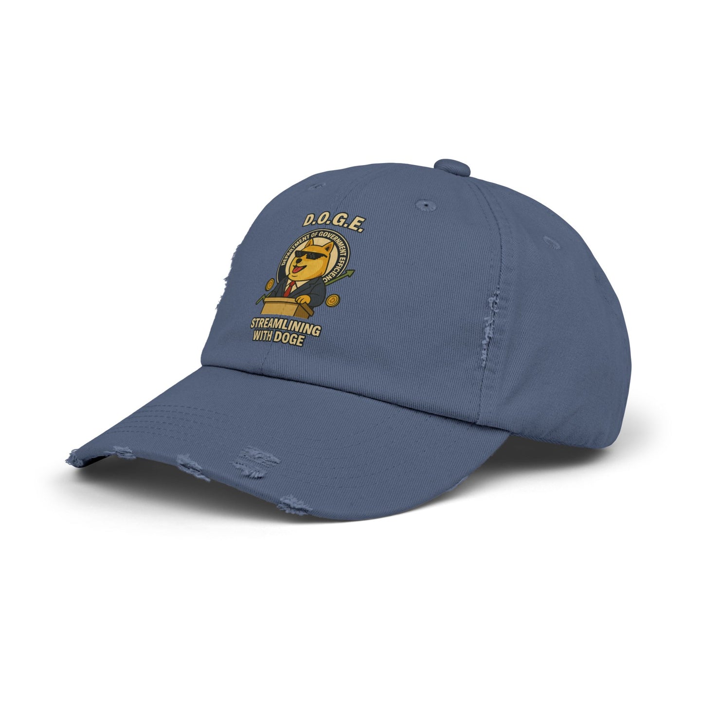 DOGE/ "🏛️ D.O.G.E. Official Hat " – Distressed Cap