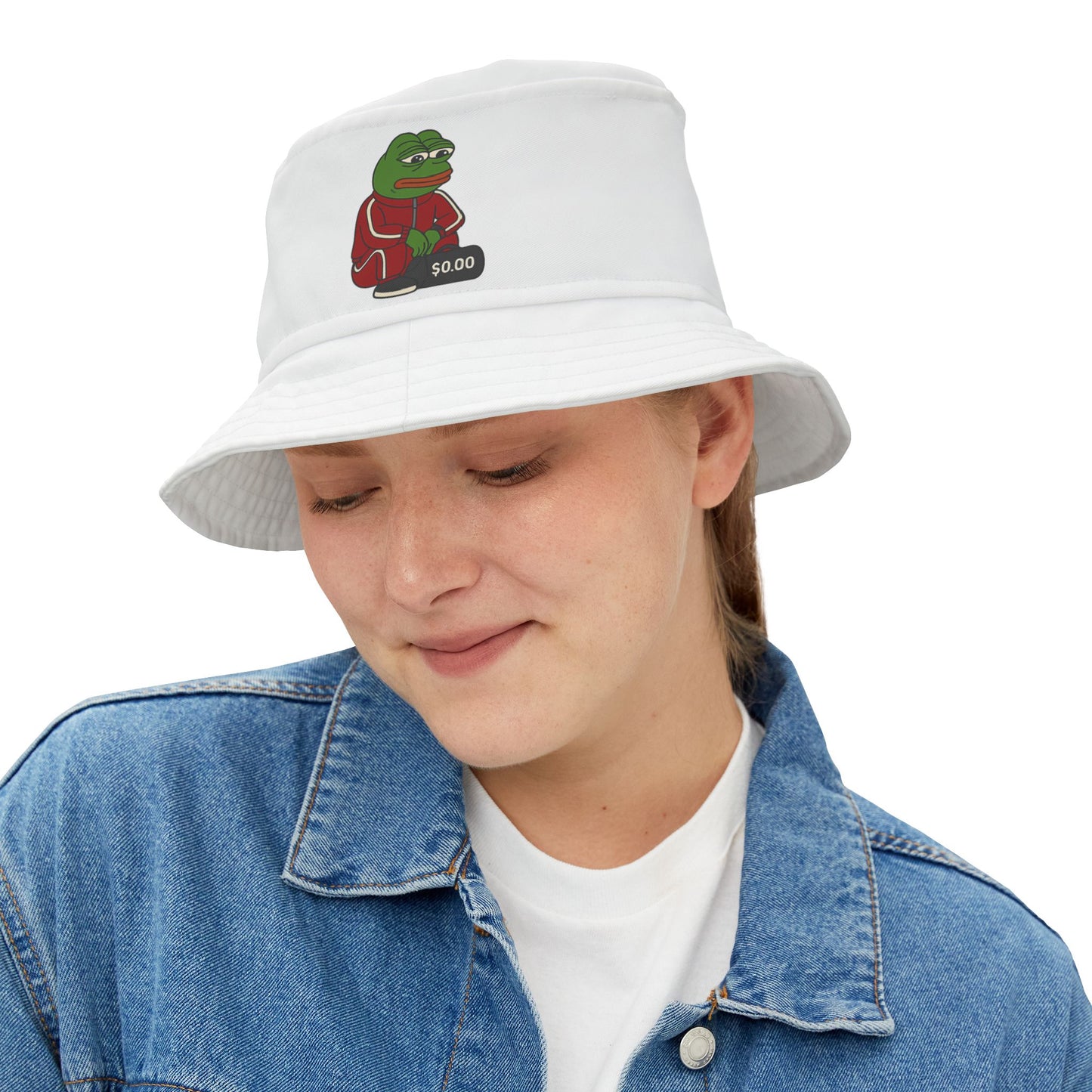 PEPE/"Dripped & Doomed $0.00" Bucket Hat
