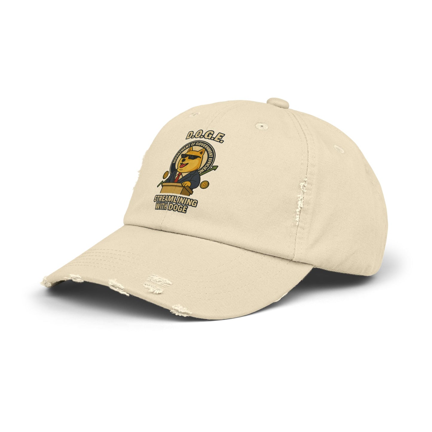 DOGE/ "🏛️ D.O.G.E. Official Hat " – Distressed Cap