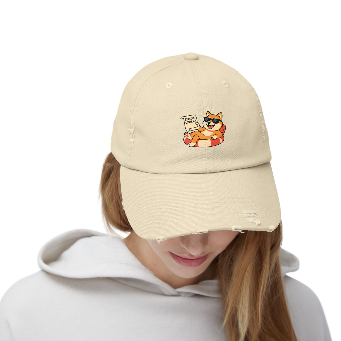SHIB/ "Staked & Unbothered" – Distressed Cap