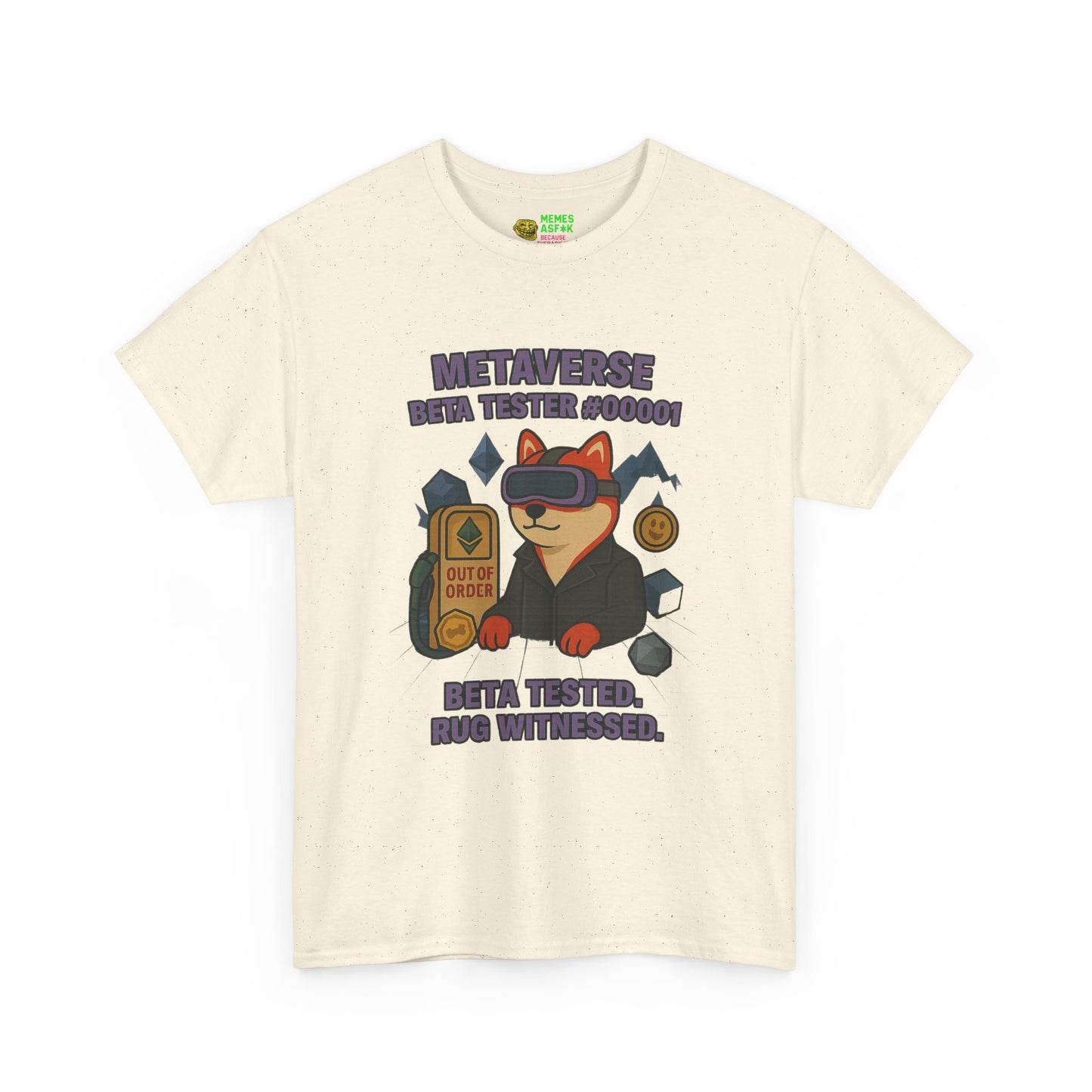 SHIB/ “Metaverse Beta Tester #0001” Heavy Cotton Tee