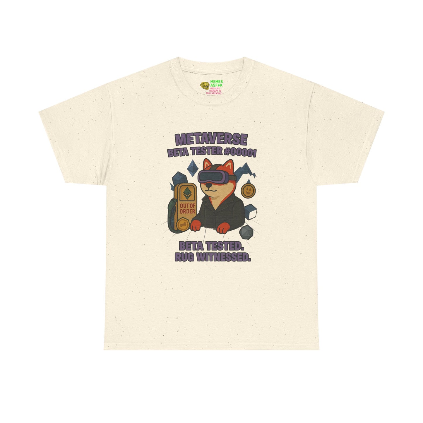 SHIB/ “Metaverse Beta Tester #0001” Heavy Cotton Tee