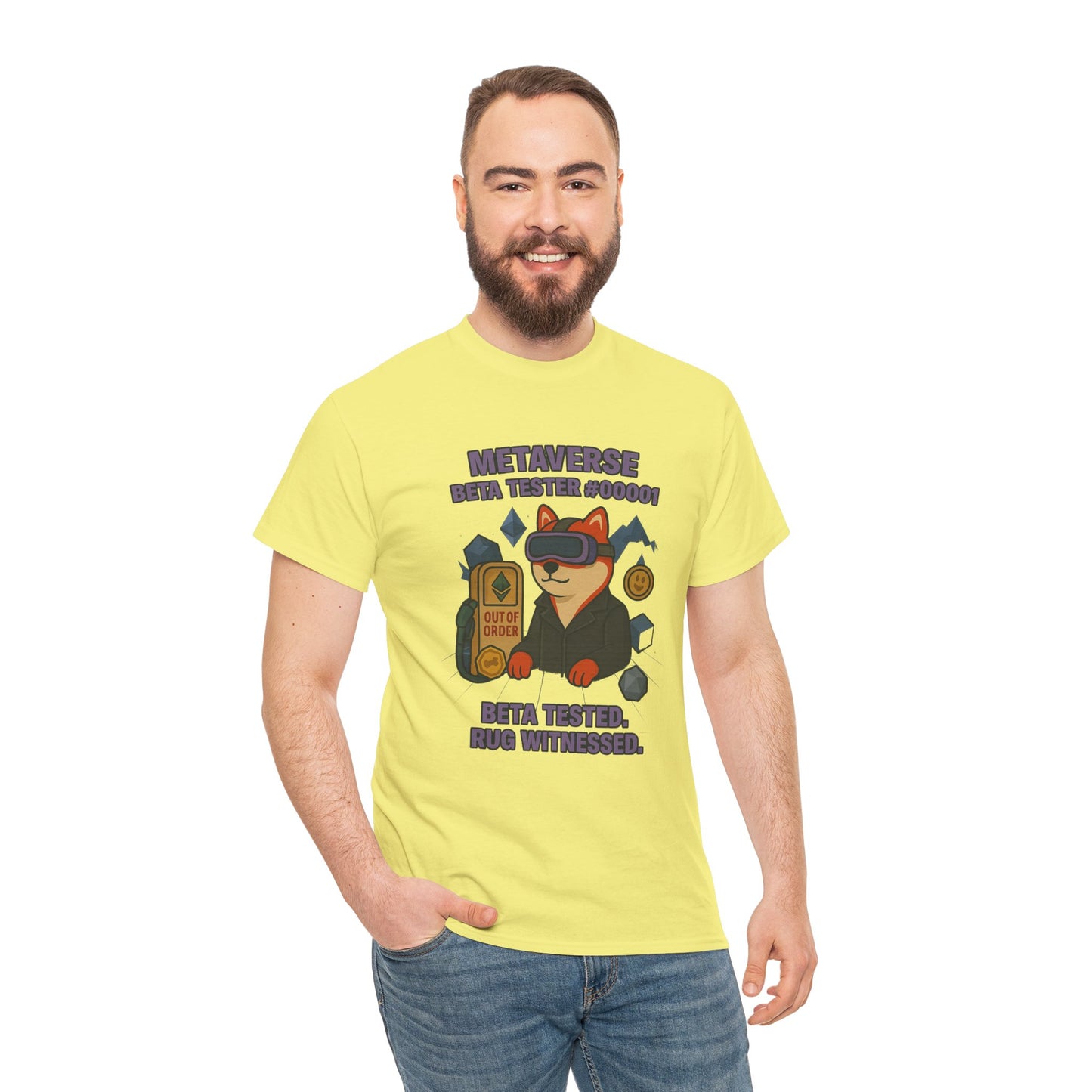 SHIB/ “Metaverse Beta Tester #0001” Heavy Cotton Tee