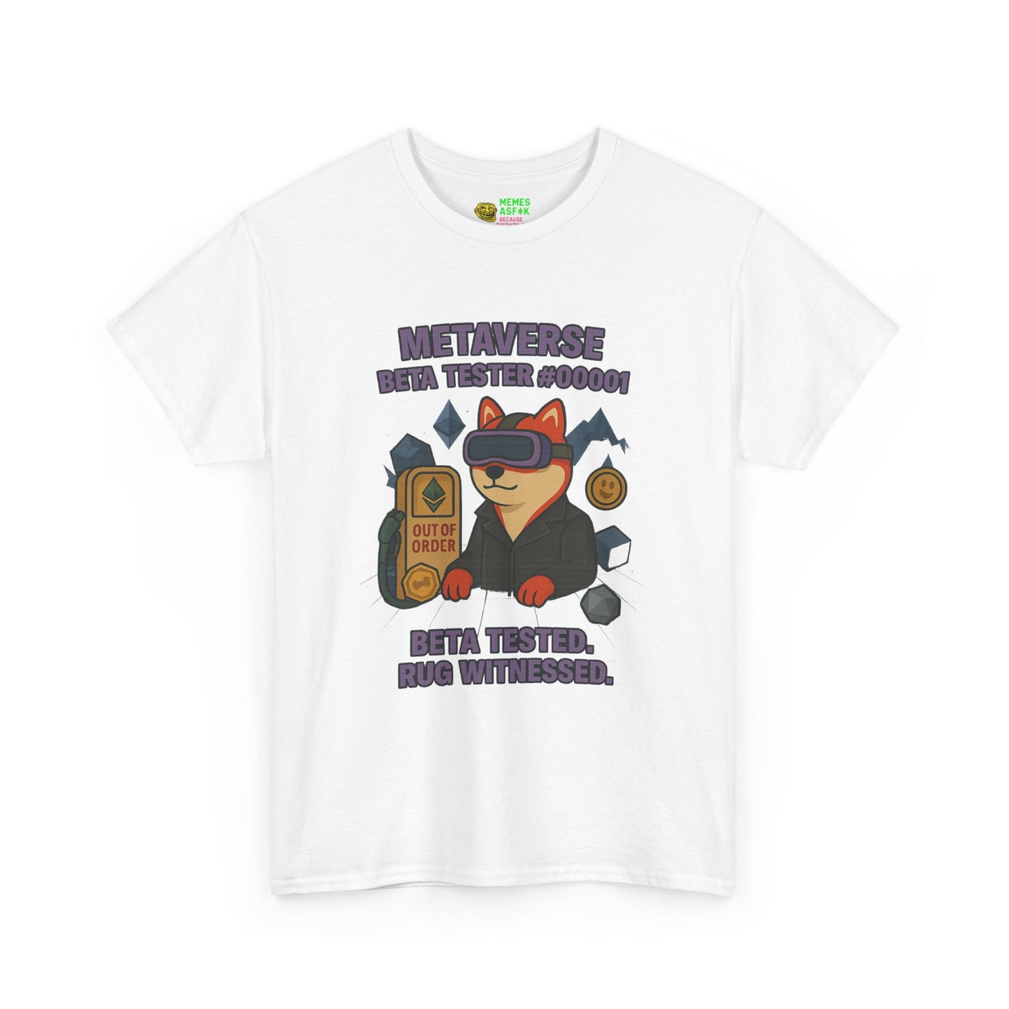 SHIB/ “Metaverse Beta Tester #0001” Heavy Cotton Tee