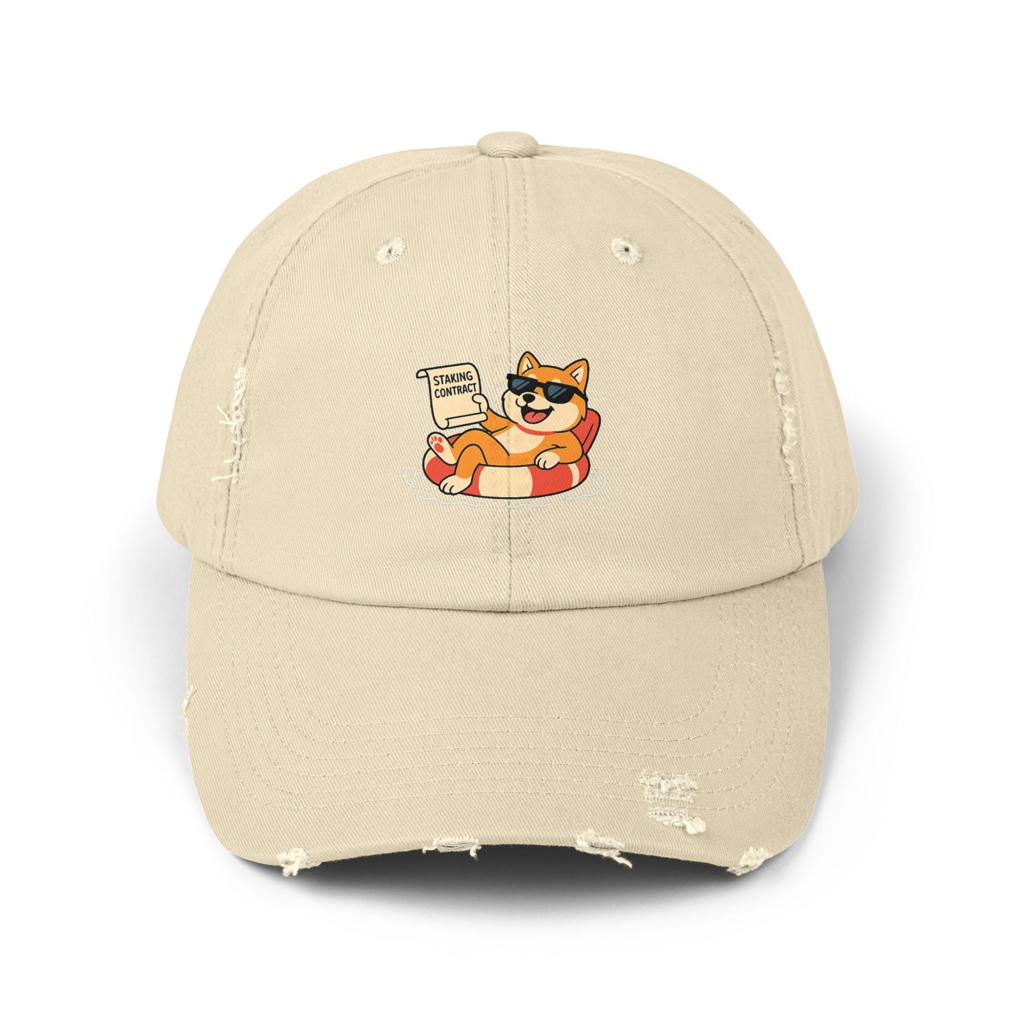 SHIB/ "Staked & Unbothered" – Distressed Cap
