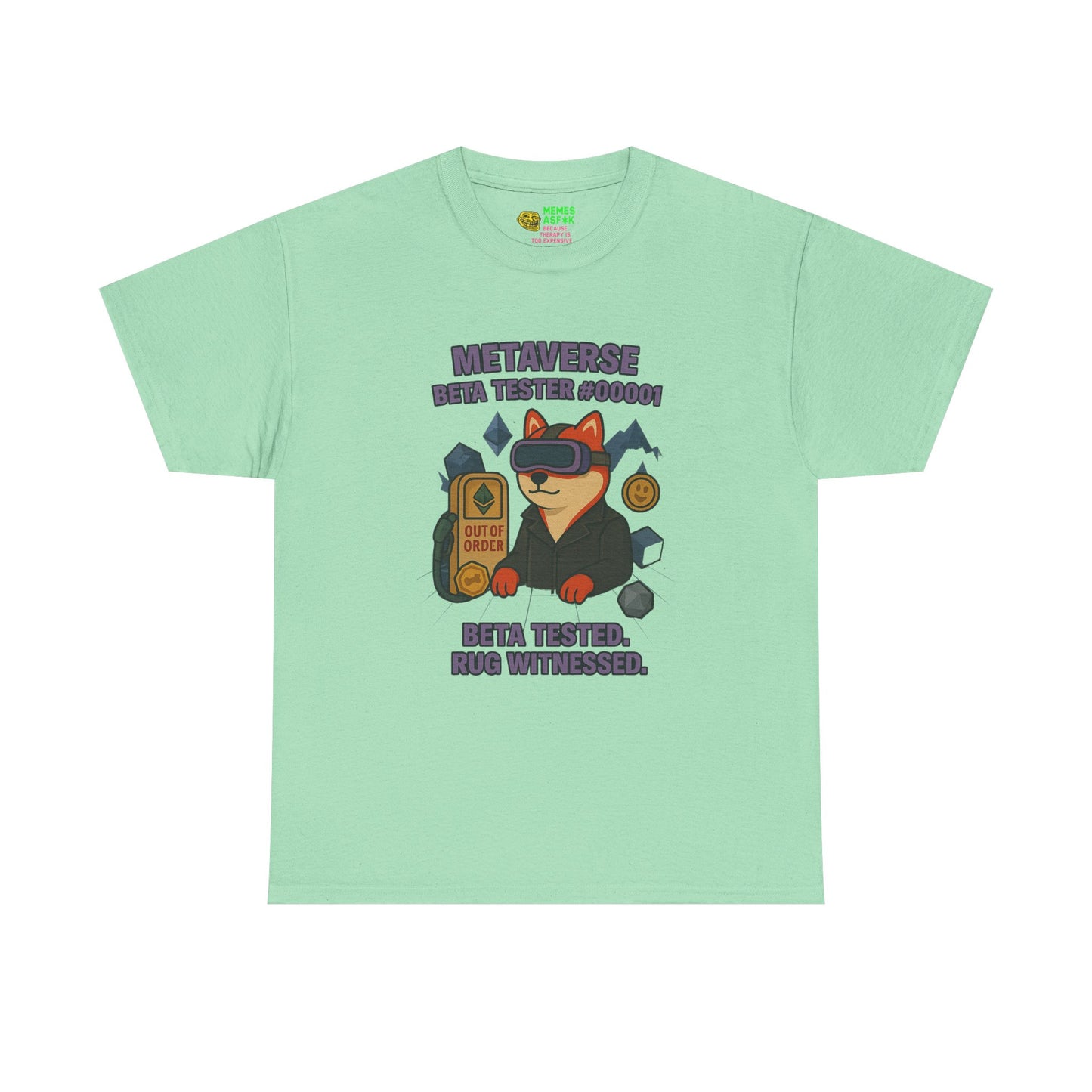 SHIB/ “Metaverse Beta Tester #0001” Heavy Cotton Tee