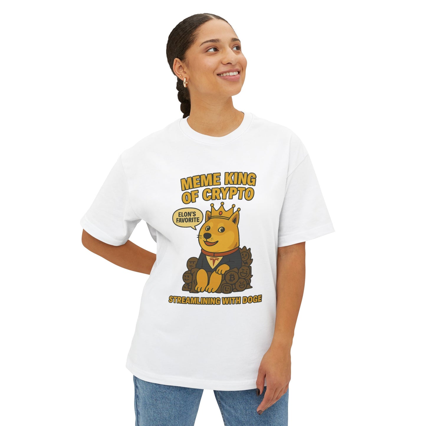 DOGE “Meme King of Crypto” Oversized Tee
