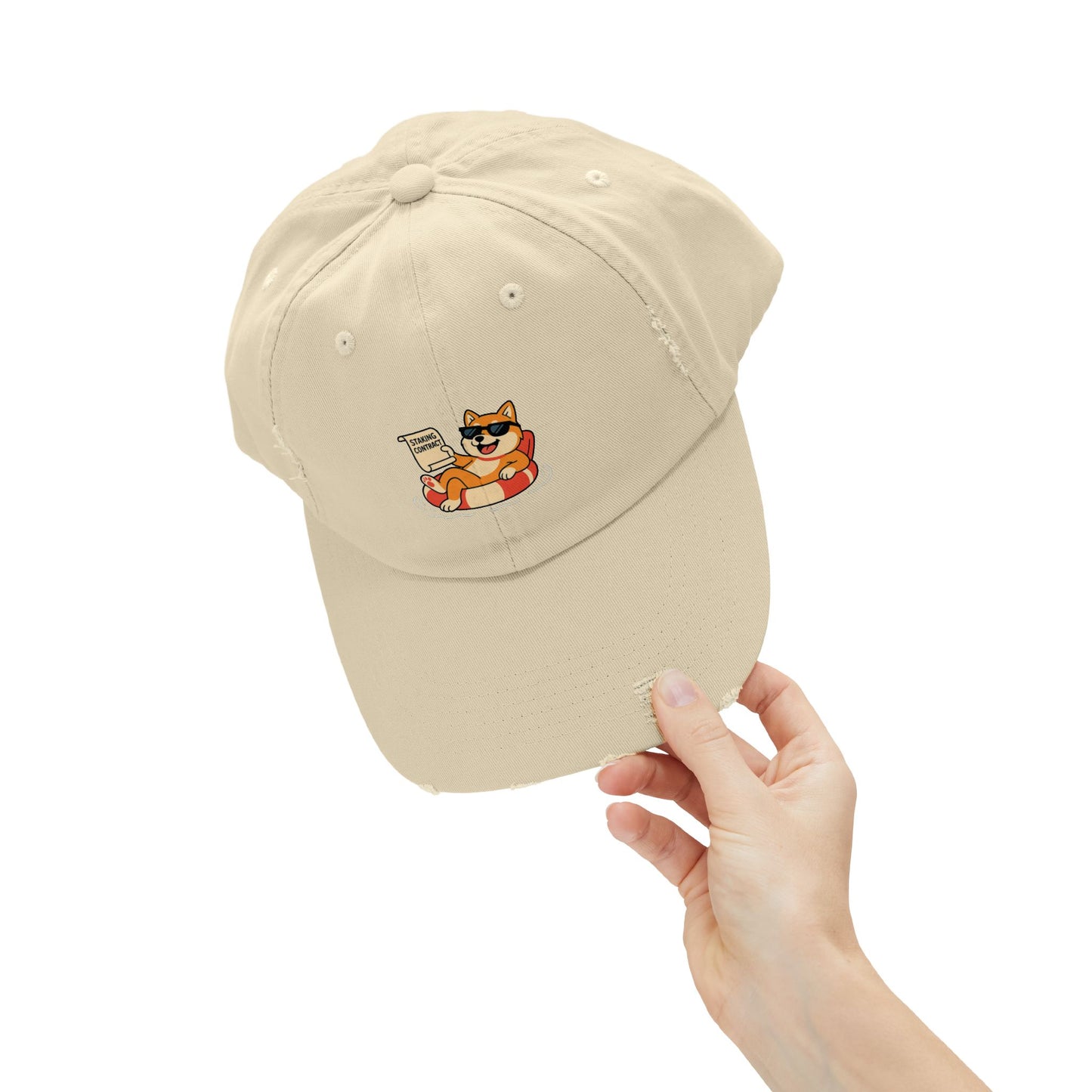 SHIB/ "Staked & Unbothered" – Distressed Cap