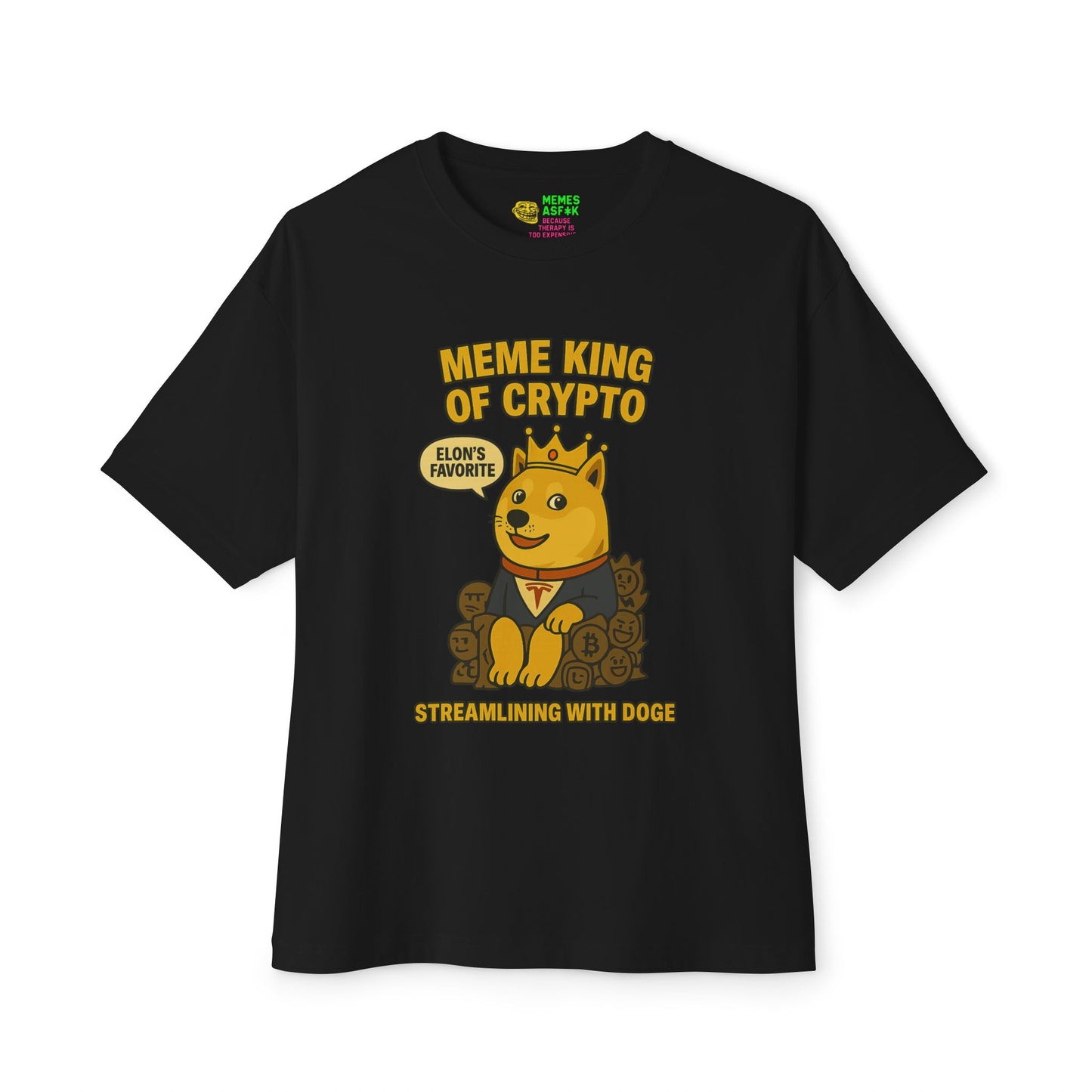 DOGE “Meme King of Crypto” Oversized Tee