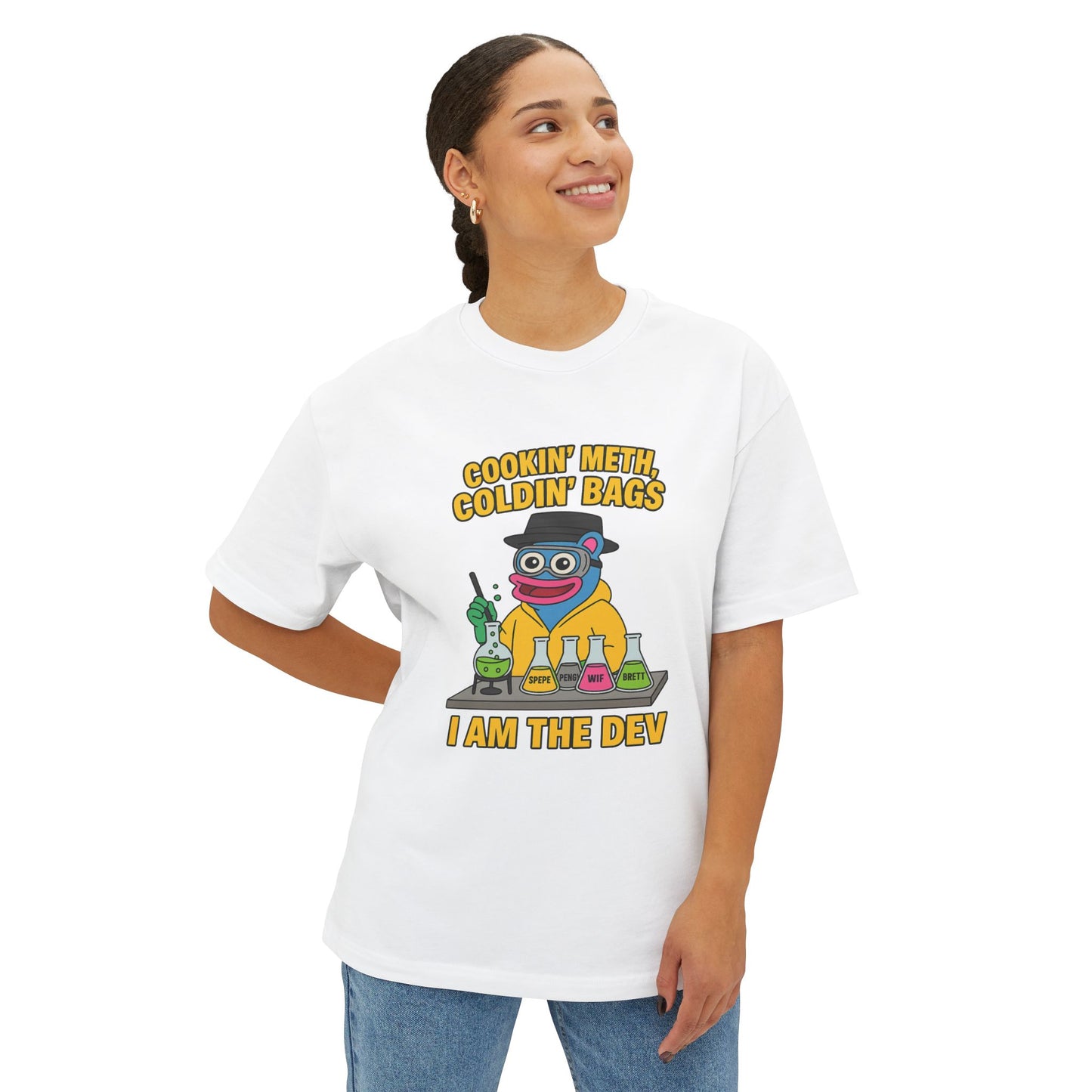 š§Ŗ BRETT āCookinā Meth, Coldinā Bagsā Oversized Tee
