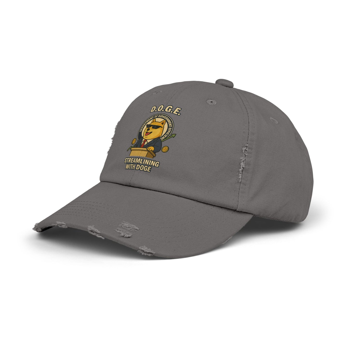 DOGE/ "🏛️ D.O.G.E. Official Hat " – Distressed Cap