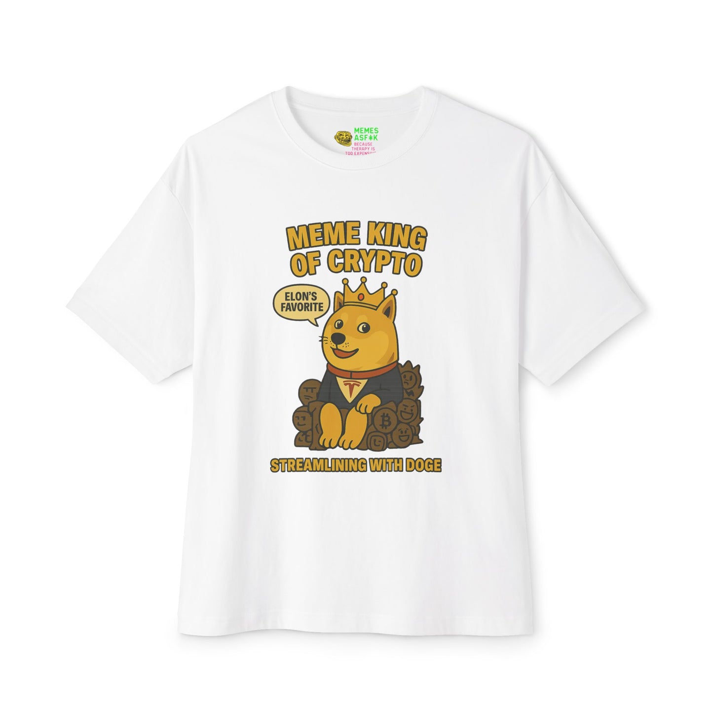 DOGE “Meme King of Crypto” Oversized Tee