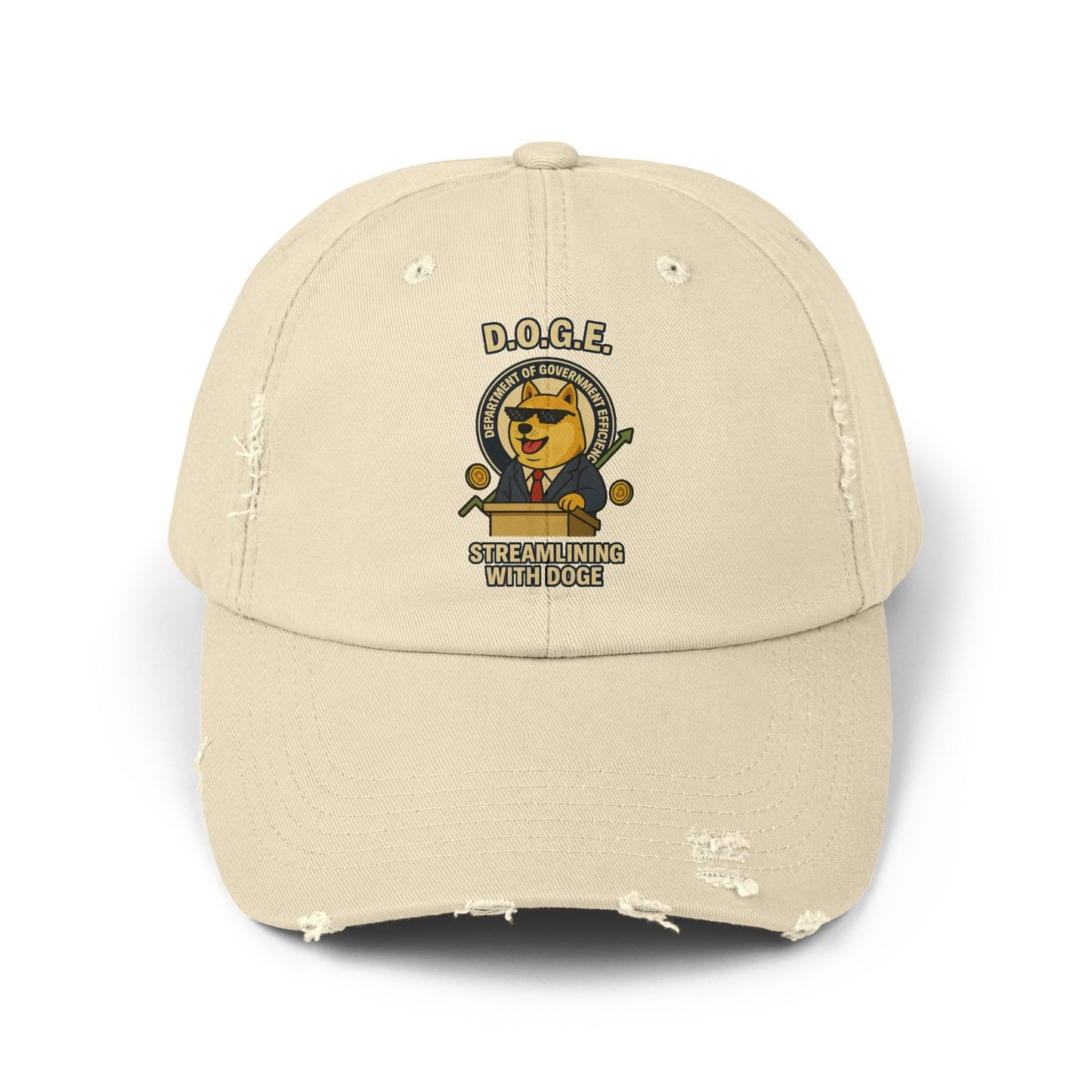 DOGE/ "🏛️ D.O.G.E. Official Hat " – Distressed Cap
