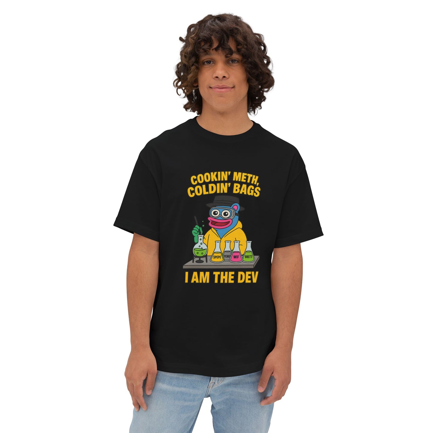 🧪 BRETT “Cookin’ Meth, Coldin’ Bags” Oversized Tee
