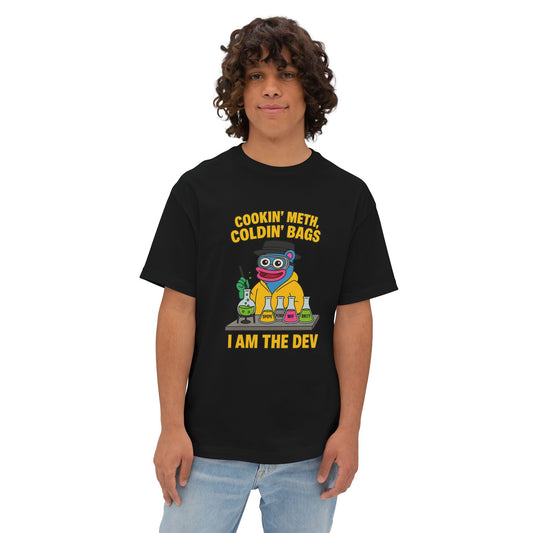 🧪 BRETT “Cookin’ Meth, Coldin’ Bags” Oversized Tee