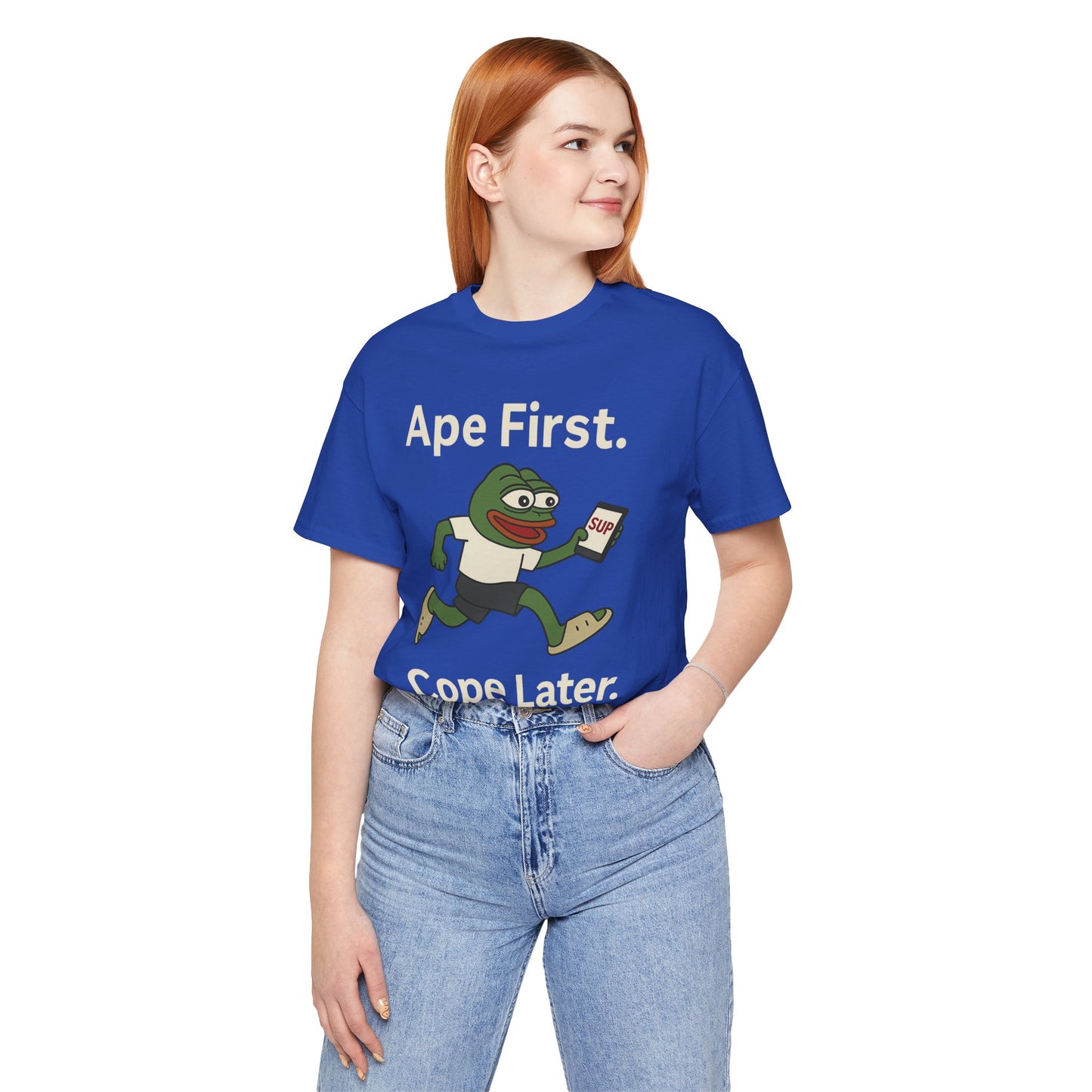 PEPE/  "Ape First. Cope Later" TEE