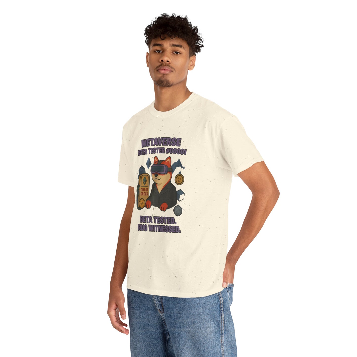 SHIB/ “Metaverse Beta Tester #0001” Heavy Cotton Tee