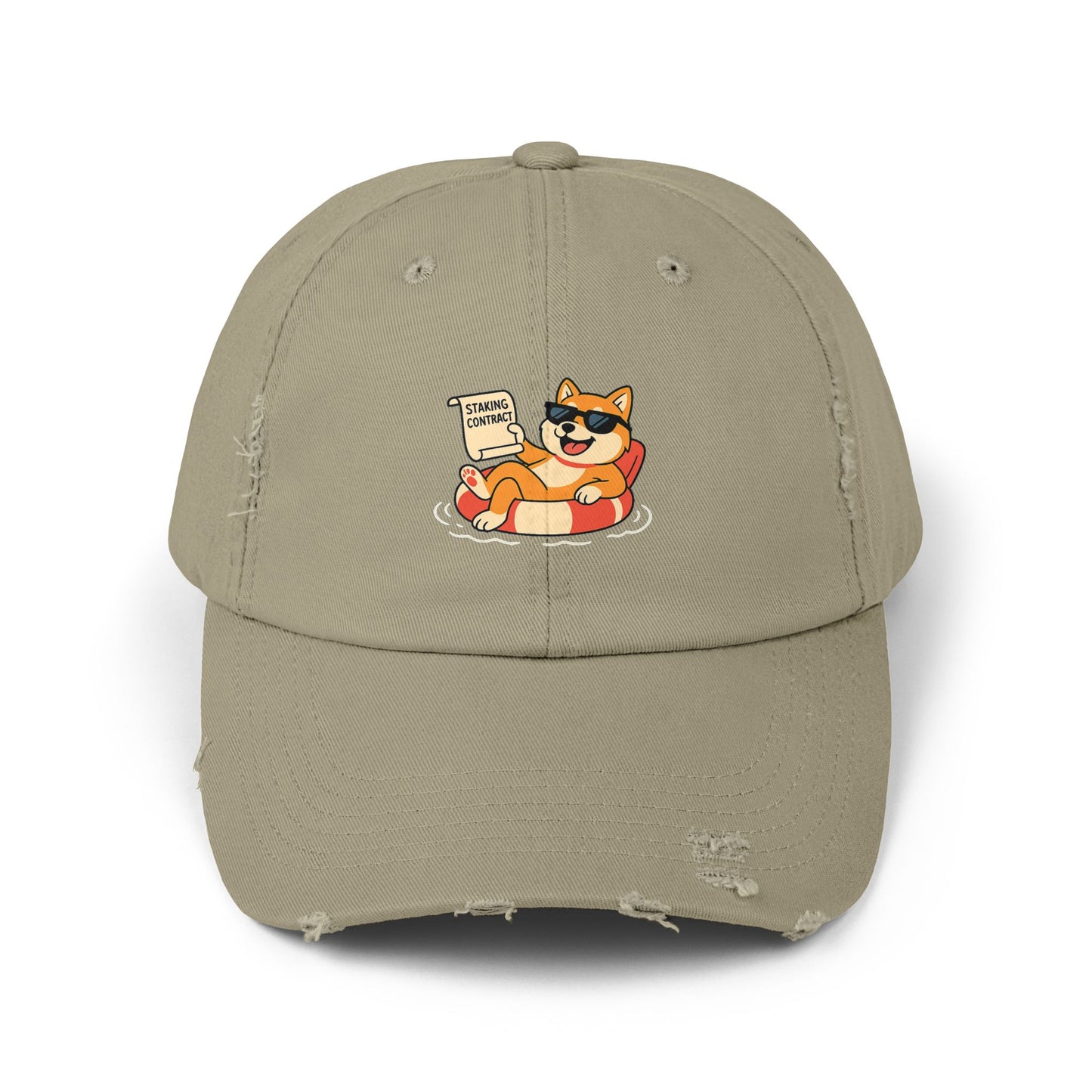 SHIB/ "Staked & Unbothered" –  Distressed Cap