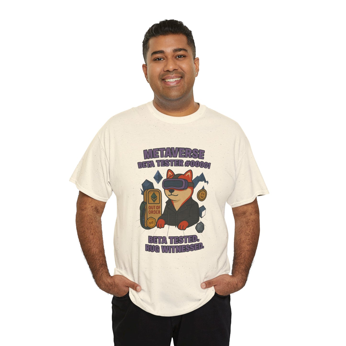 SHIB/ “Metaverse Beta Tester #0001” Heavy Cotton Tee