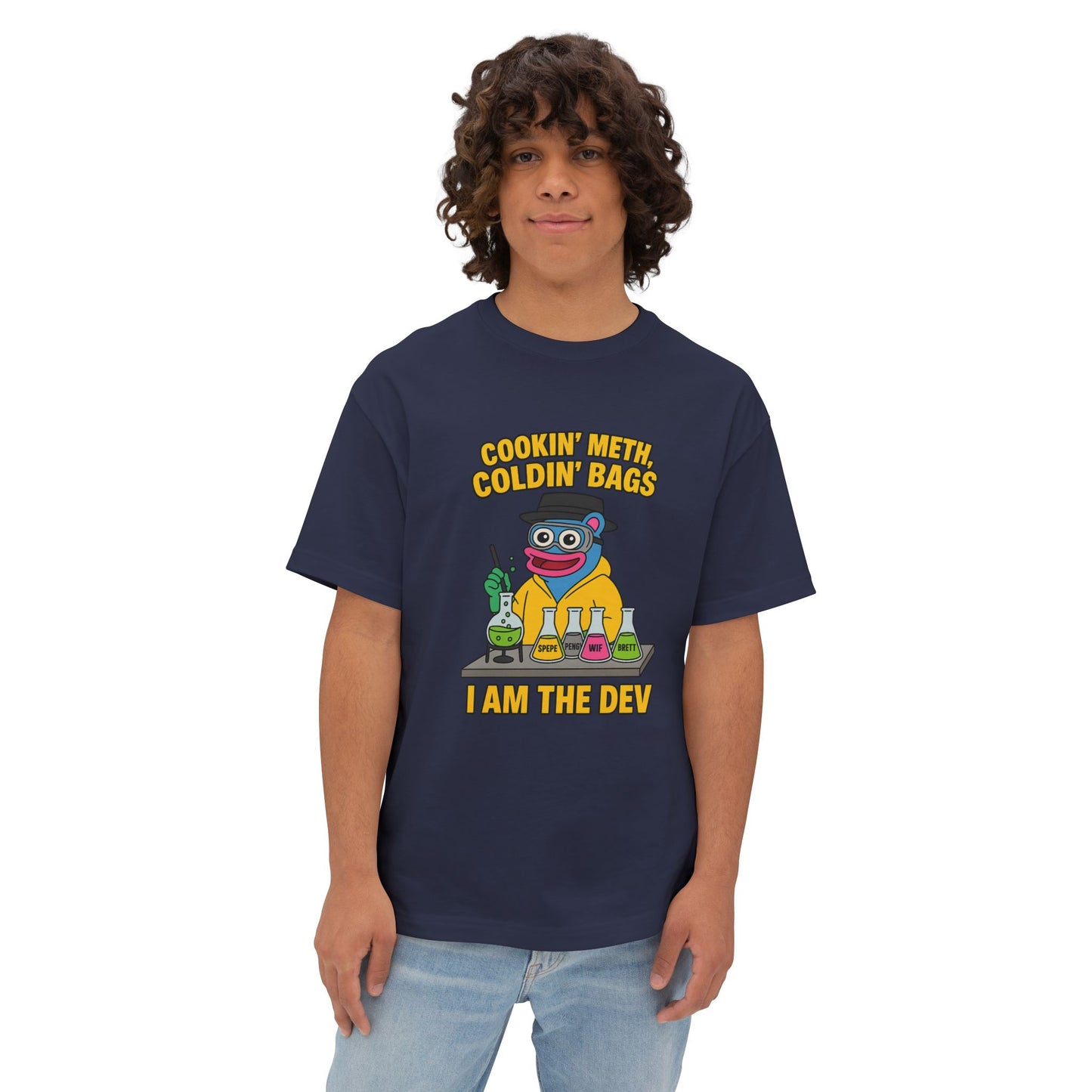 🧪 BRETT “Cookin’ Meth, Coldin’ Bags” Oversized Tee